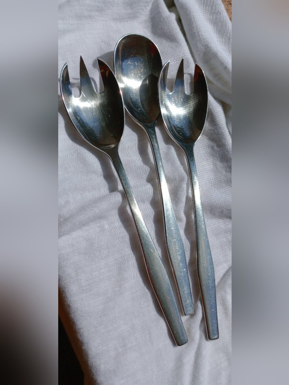 Dansk Variation V Three Piece Salad Set One Spoon Two Sporks Stainless